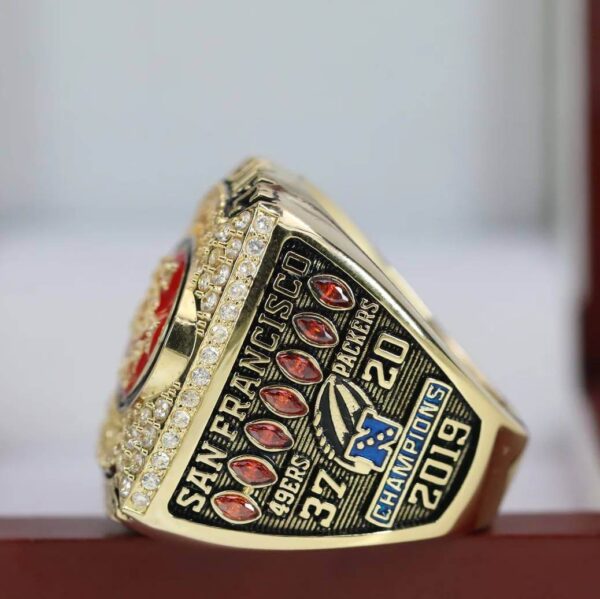 2019 San Francisco 49ers championship ring replica with custom name – Premium Series Football Rings 2019 49ers 4