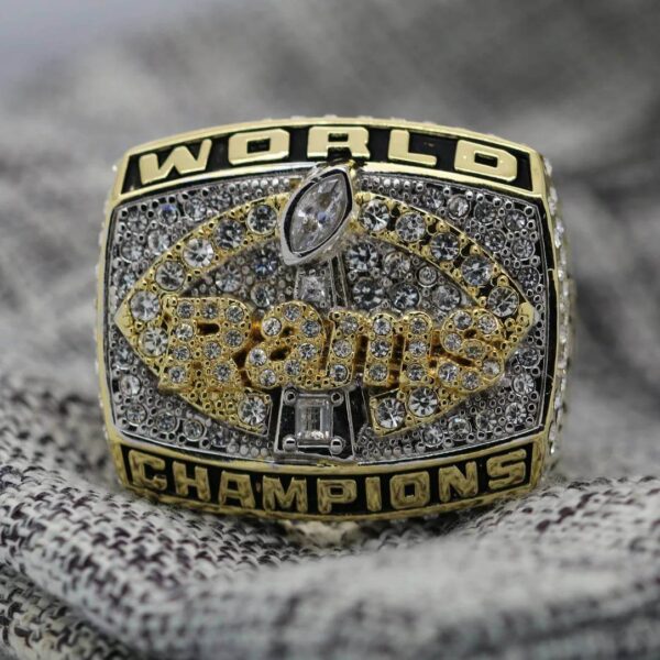 1999 St. Louis Rams championship ring replica with custom name – Premium Series Football Rings 1999 rams