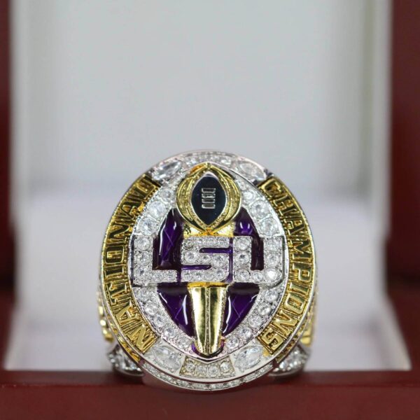 2019 Louisiana State University National championship ring replica with custom name – Premium Series NCAA Rings 2019 lsu