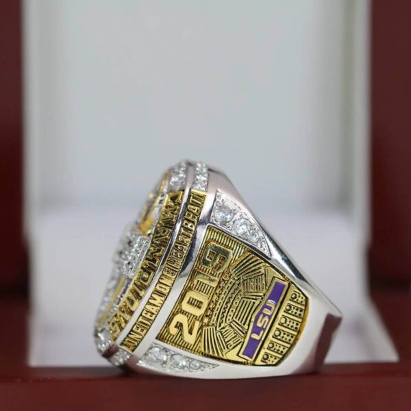 2019 Louisiana State University National championship ring replica with custom name – Premium Series NCAA Rings 2019 lsu 4