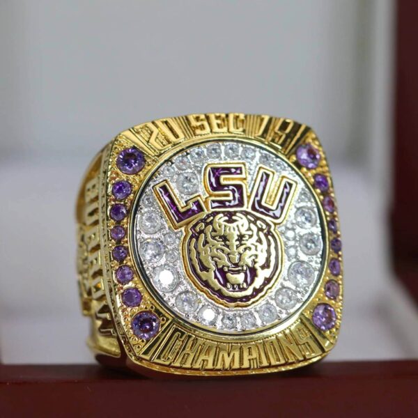 2019 Louisiana State University SEC championship ring replica with custom name – Premium Series NCAA Rings 2019 lsu