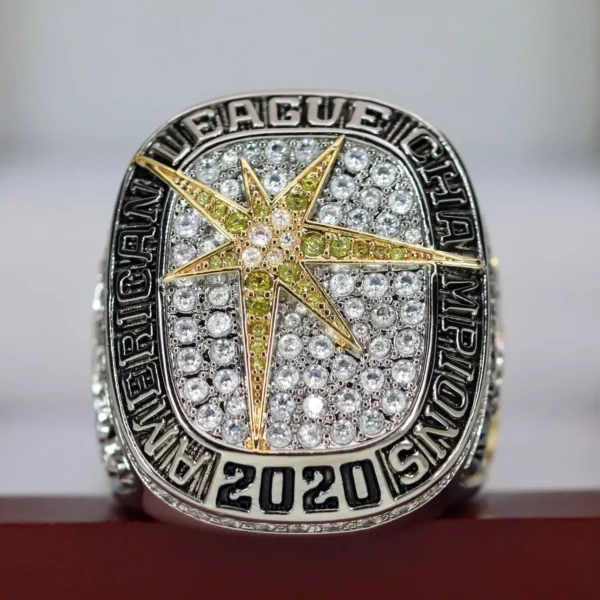 2020 Tampa Bay Rays American League championship ring replica with custom name – Premium Series MLB Rings championship ring for sale