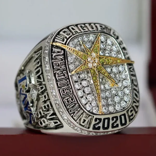 2020 Tampa Bay Rays American League championship ring replica with custom name – Premium Series MLB Rings championship ring for sale 2