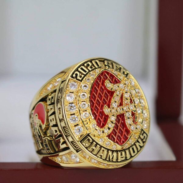 2020 Alabama Crimson Tide SEC championship ring replica with custom name – Premium Series NCAA Rings 2020 crimson tide 2