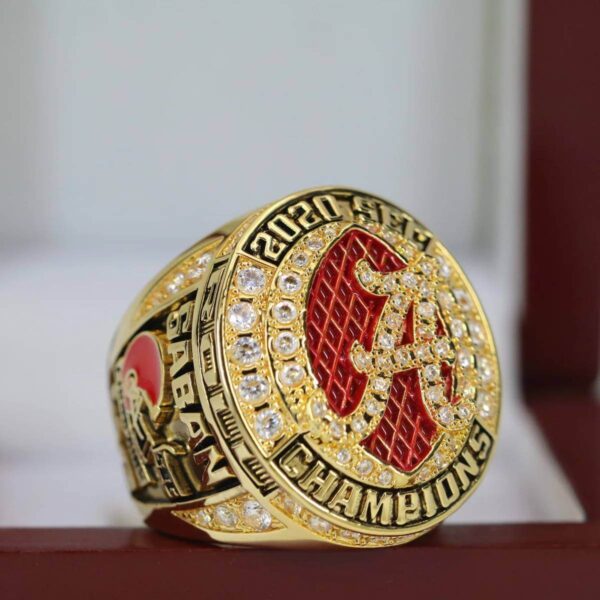 2020 Alabama Crimson Tide SEC championship ring replica with custom name – Premium Series NCAA Rings 2020 crimson tide 6