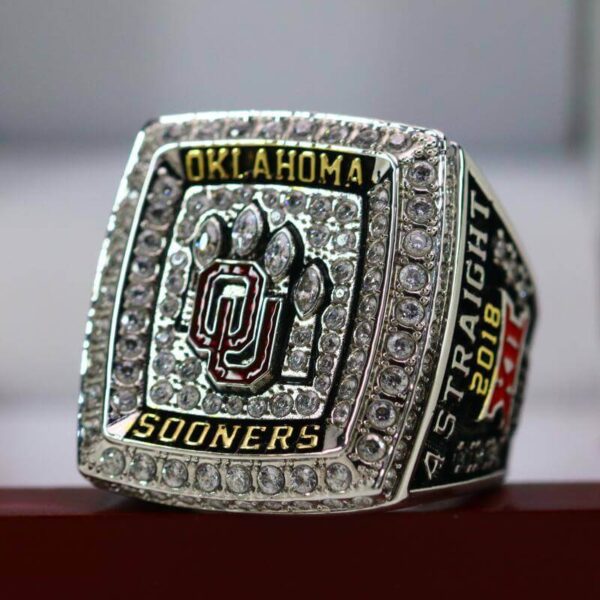 2018 Oklahoma Sooners Big 12 championship ring replica with custom name – Premium Series NCAA Rings 2018 sooners big 12 4