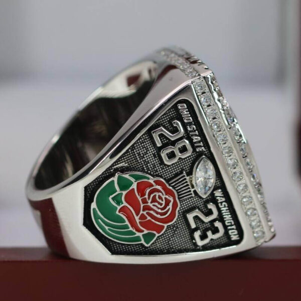 2018 Ohio State Buckeyes Big 10 Rose Bowl championship ring replica with custom name – Premium Series NCAA Rings 2018 Ohio State 4