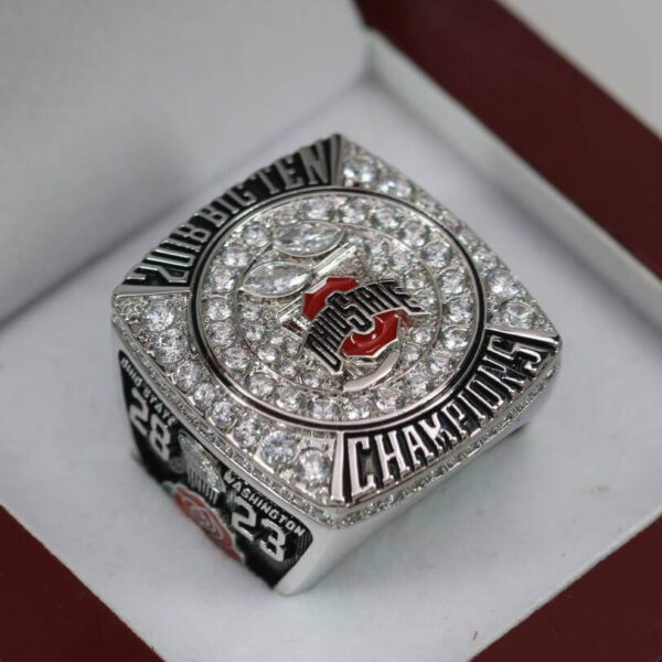 2018 Ohio State Buckeyes Big 10 Rose Bowl championship ring replica with custom name – Premium Series NCAA Rings 2018 Ohio State 8