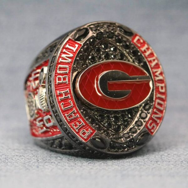 2022 Georgia Bulldogs Peach Bowl championship ring replica with custom name – Premium Series NCAA Rings 2023 Georgia Bulldogs 5