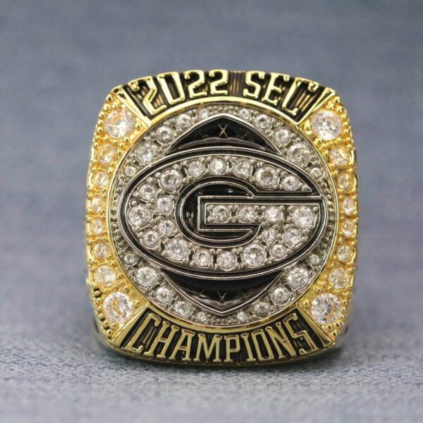 2022 Georgia Bulldogs SEC championship ring replica with custom name – Premium Series NCAA Rings 2022 Georgia Bulldogs SEC championship ring