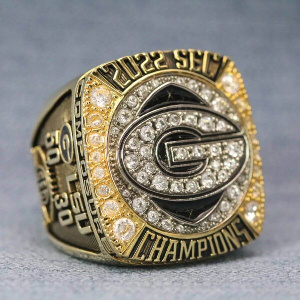 2022 Georgia Bulldogs SEC championship ring replica with custom name – Premium Series NCAA Rings 2022 Georgia Bulldogs SEC championship ring 5