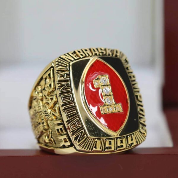 1994 Nebraska Cornhuskers National championship ring replica with custom name – Premium Series NCAA Rings big 10 2