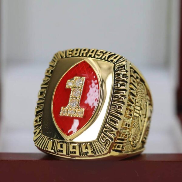 1994 Nebraska Cornhuskers National championship ring replica with custom name – Premium Series NCAA Rings big 10 4