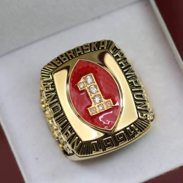 1994 Nebraska Cornhuskers National championship ring replica with custom name – Premium Series NCAA Rings big 10 8