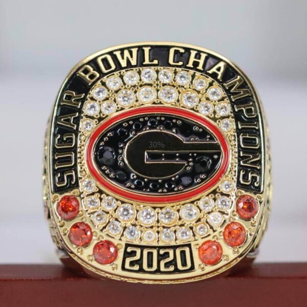 2020 Georgia Bulldogs Sugar Bowl championship ring replica with custom name – Premium Series NCAA Rings 2019 Georgia Bulldogs