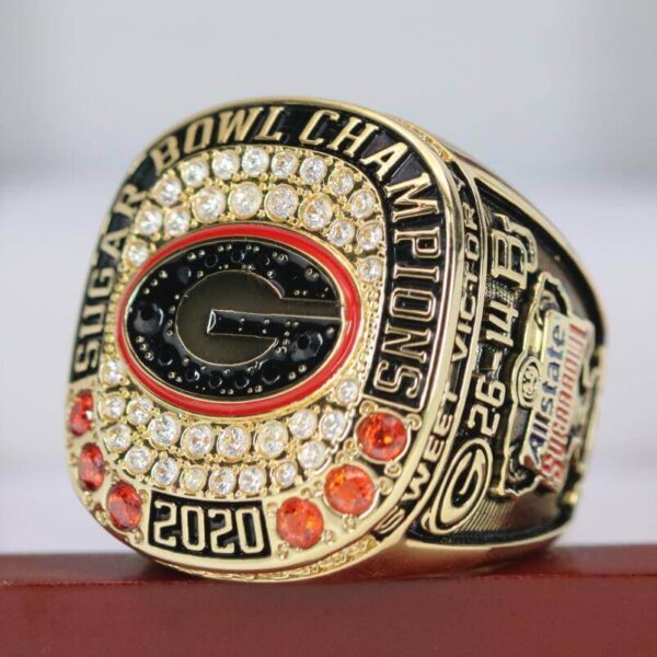 2020 Georgia Bulldogs Sugar Bowl championship ring replica with custom name – Premium Series NCAA Rings 2019 Georgia Bulldogs 4