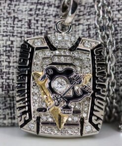 2009 Pittsburgh Penguins Stanley Cup Pendant with Necklace & Custom Engraving – Premium Series NHL Ring Pendants custom engraved ring pendant 2009 Pittsburgh Penguins Stanley Cup Pendant with Necklace & Custom Engraving – Premium Series NHL Ring Pendants custom engraved ring pendant