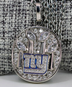 2011 New York Giants Ring Pendant with Necklace & Custom Engraving – Premium Series Football Ring Pendants custom engraved ring pendant 2011 New York Giants Ring Pendant with Necklace & Custom Engraving – Premium Series Football Ring Pendants custom engraved ring pendant