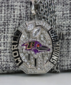 2012 Baltimore Ravens Ring Pendant with Necklace & Custom Engraving – Premium Series Football Ring Pendants Baltimore Ravens 2012 Baltimore Ravens Ring Pendant with Necklace & Custom Engraving – Premium Series Football Ring Pendants Baltimore Ravens