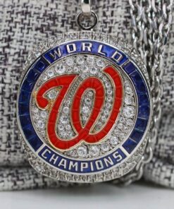 2019 Washington Nationals World Series Pendant with Necklace & Custom Engraving – Premium Series MLB Ring Pendants custom engraved ring pendant 2019 Washington Nationals World Series Pendant with Necklace & Custom Engraving – Premium Series MLB Ring Pendants custom engraved ring pendant