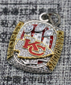 2022 Kansas City Chiefs Ring Pendant with Necklace & Laser Engraving – Premium Series Football Ring Pendants 2022 chiefs 2