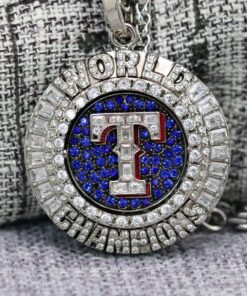 2023 Texas Rangers World Series Pendant with Necklace – Premium Series MLB Ring Pendants 2024 rangers 2
