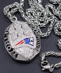 2018 New England Patriots Ring Pendant with Necklace & Custom Engraving – Premium Series Football Ring Pendants 2018 patriots 2