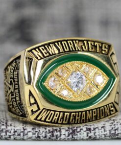 1968 New York Jets championship ring replica with custom name – Premium Series Football Rings 1968 New York Jets Championship Ring 2