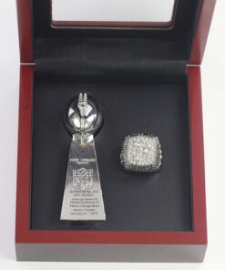 1979 Pittsburgh Steelers championship ring silver color & trophy Football Rings 1979 Pittsburgh Steelers championship ring