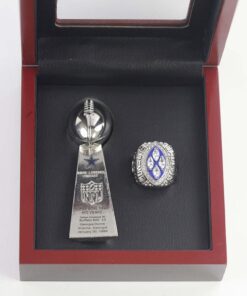 1994 Dallas Cowboys championship ring silver color & trophy Football Rings 1994 Dallas Cowboys championship ring