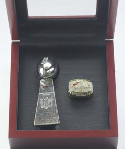 1998 Denver Broncos championship ring & trophy Football Rings 1998 Denver Broncos