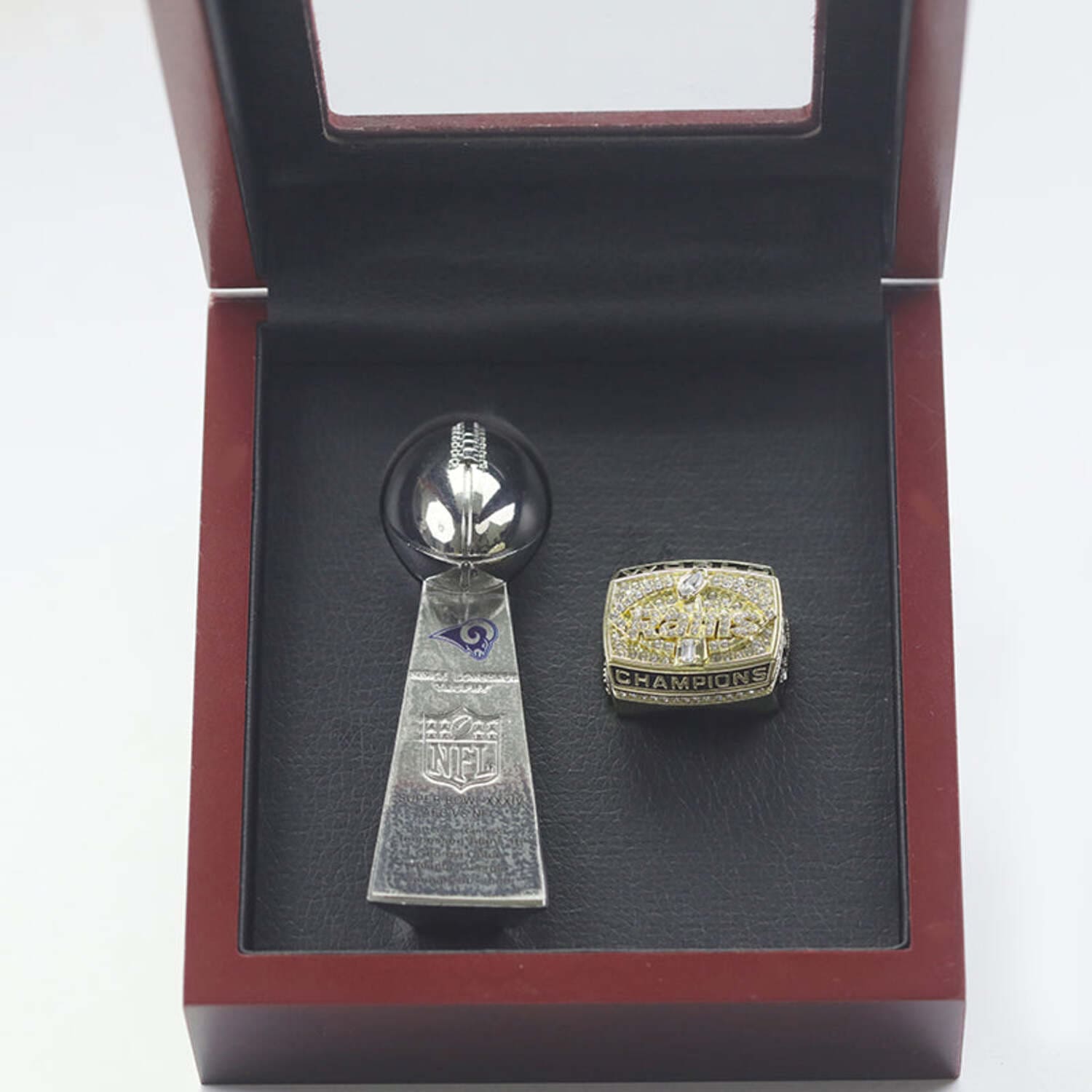 2000 St. Louis Rams (Los Angles Rams) championship ring & trophy Football Rings 2000 St. Louis Rams championship ring 2000 St. Louis Rams (Los Angles Rams) championship ring & trophy Football Rings 2000 St. Louis Rams championship ring