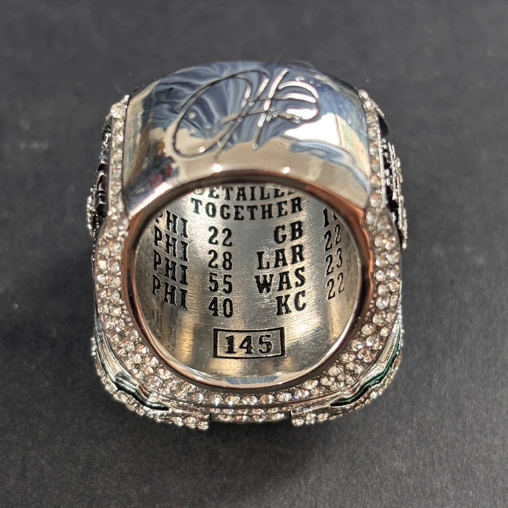 2025 Philadelphia Eagles Jalen Hurts championship ring replica Football Rings 2025 eagles ring 5 2025 Philadelphia Eagles Jalen Hurts championship ring replica Football Rings 2025 eagles ring 5