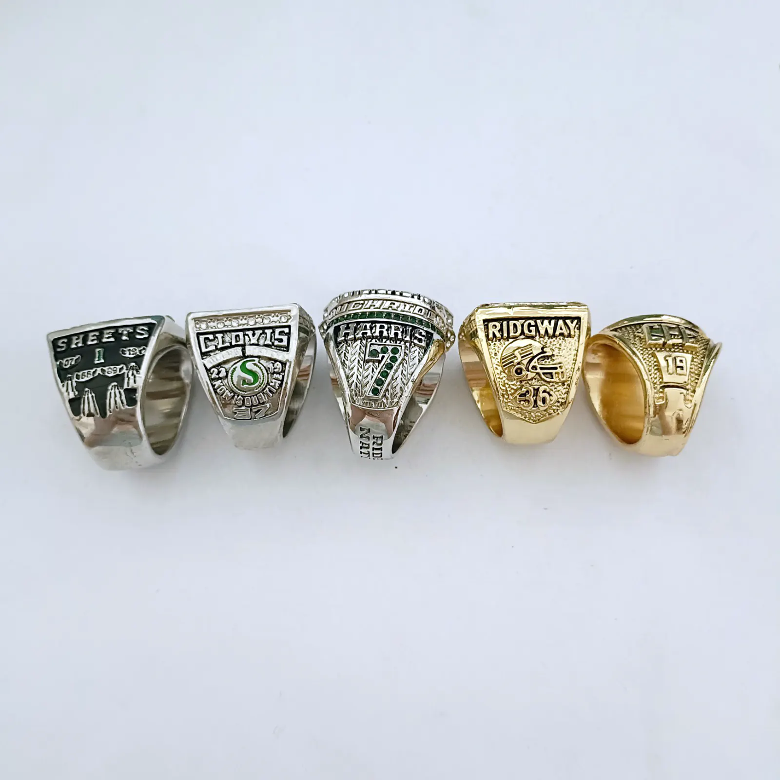 5 Saskatchewan Roughriders Grey Cup championship rings set Grey Cup rings collectible 4 5 Saskatchewan Roughriders Grey Cup championship rings set Grey Cup rings collectible 4