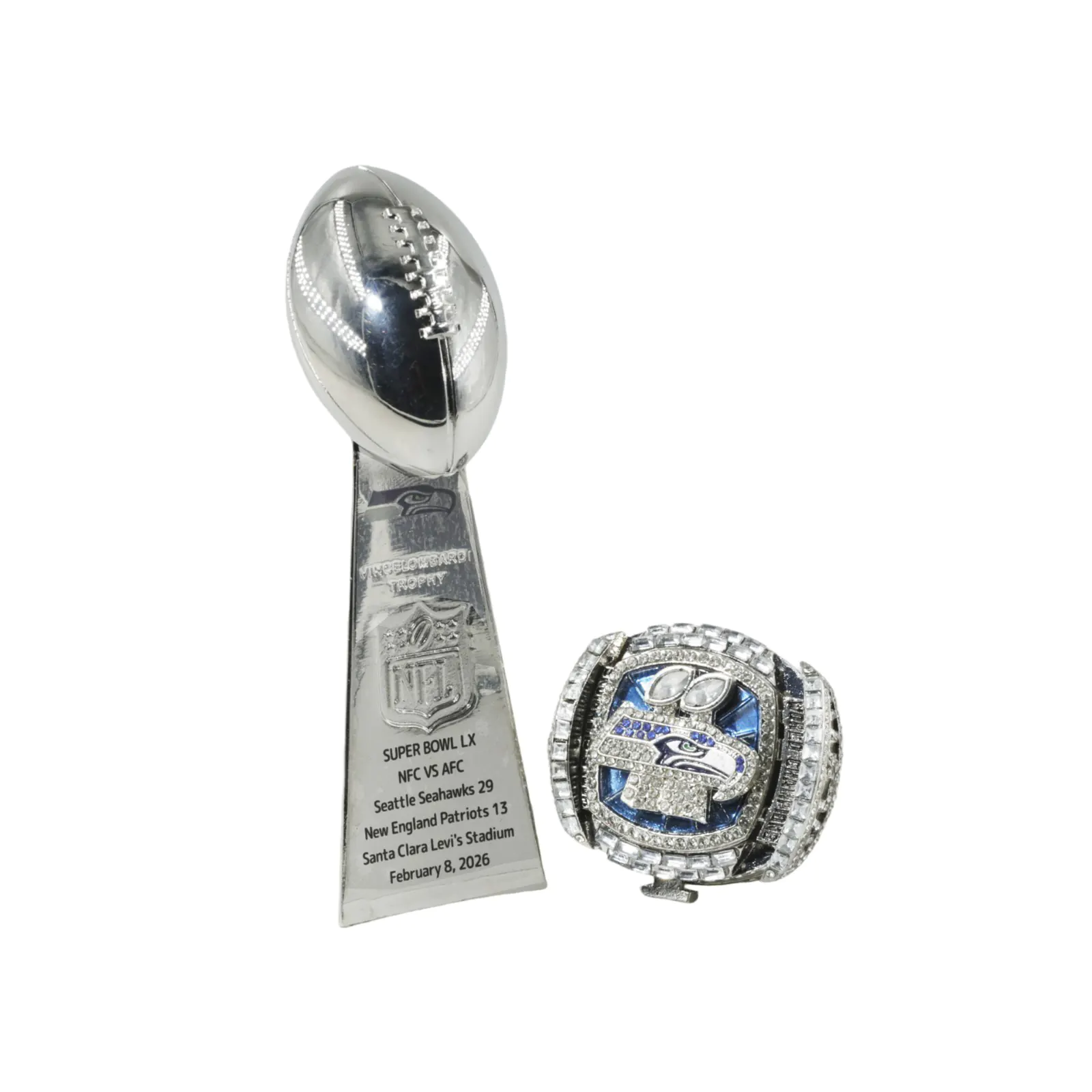 2026 Seattle Seahawks championship ring & trophy Football Rings champion ring 5 2026 Seattle Seahawks championship ring & trophy Football Rings champion ring 5